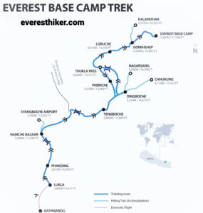 Everest base camp trek map