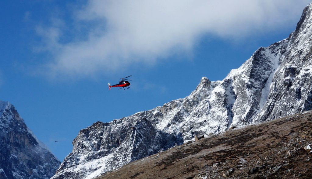 Everest trek insurance Helicopter rescues